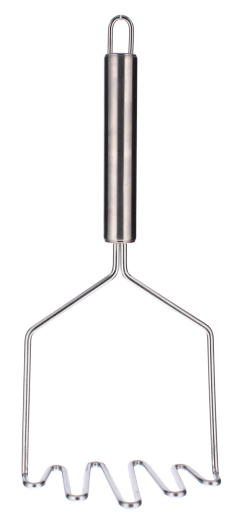 Presse-purée en acier inoxydable avec manche en bois