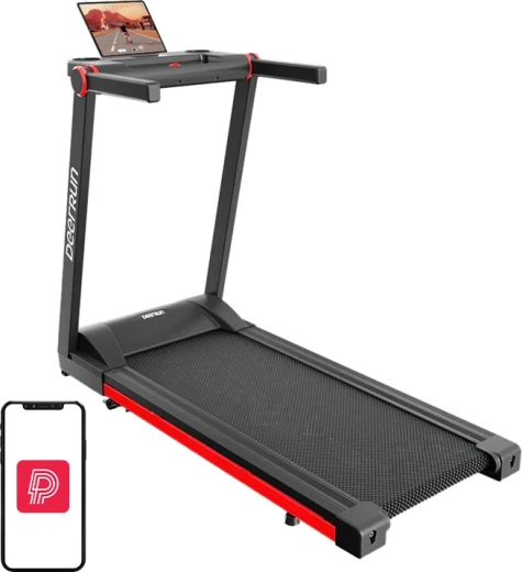 DeerRun A1 Pro tapis de course électrique pliable noir-rouge