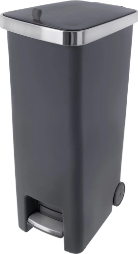 Poubelle Premier en plastique avec pédale 45 l, anthracite