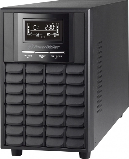 UPS line-interactive PowerWalker 1500 VA avec sinus pur, AVR, LCD, USB et RS-232, 3× PL 230 V, EPO