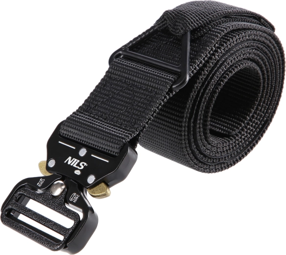 Ceinture tactique à boucle à dégagement rapide NILS Camp, noire 125 cm