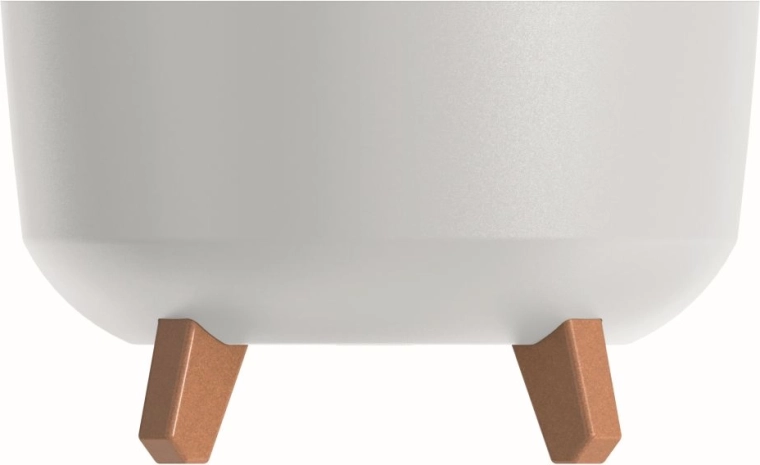 Cache-pot Gracia Low 23,5 cm blanc sur pieds