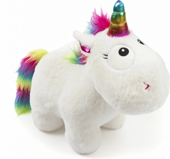 Adorable licorne en peluche avec crinière arc-en-ciel - 34 cm