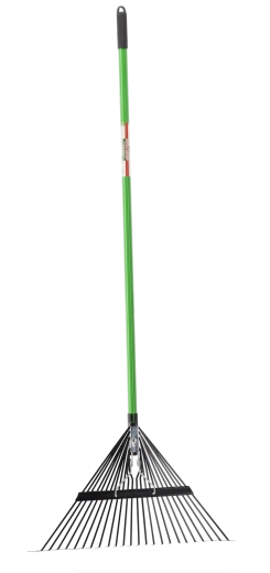 Râteau de jardin réglable avec manche en fibre de verre 150 cm