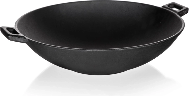 Wok en fonte 36,5 cm EXCELLENT, noir