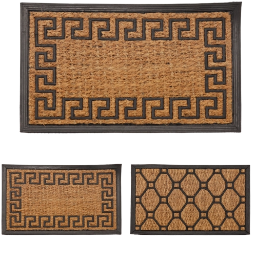 Tapis d’entrée en coco PANAMA 40 × 60 cm avec caoutchouc antidérapant