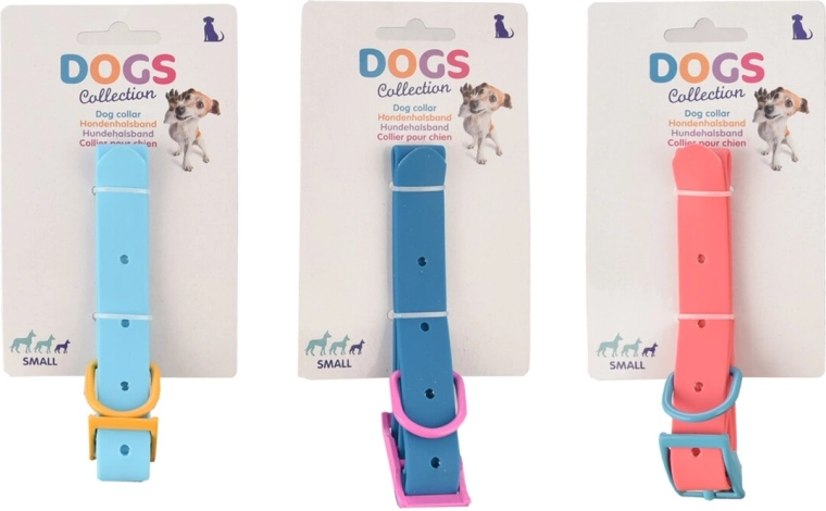Collier en silicone pour chien 40 cm (assortiment de 3 couleurs)