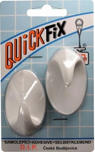 Crochets ovales autocollants blancs (2 pièces)