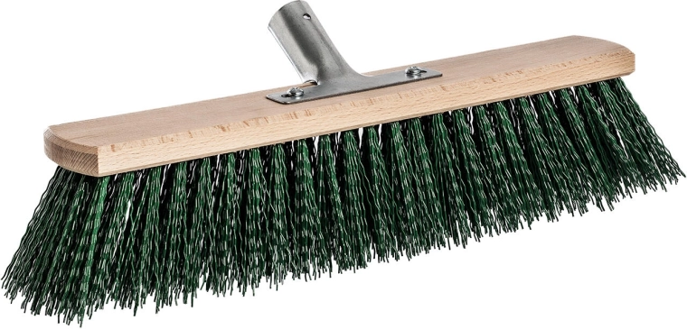 Brosse de jardin pour manche 40 × 6 cm, tête en bois avec fibres PET 8 cm