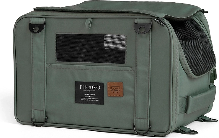 Transporteur de voyage FIKAGO pour chiens et chats Truffle Plus vert