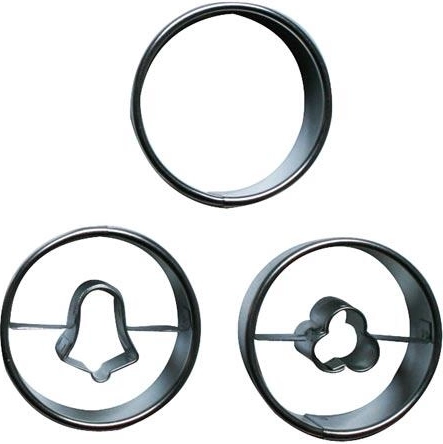 Set d’emporte-pièces en inox pour pâtisseries – cercles lisses, 3 pièces