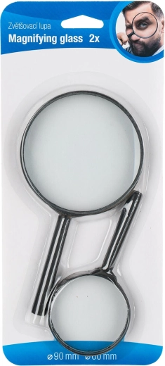 Lot de loupes avec manche en plastique 60 et 90 mm