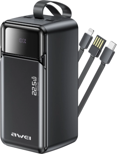 Powerbank Awei 50000 mAh avec charge rapide 22,5 W PD