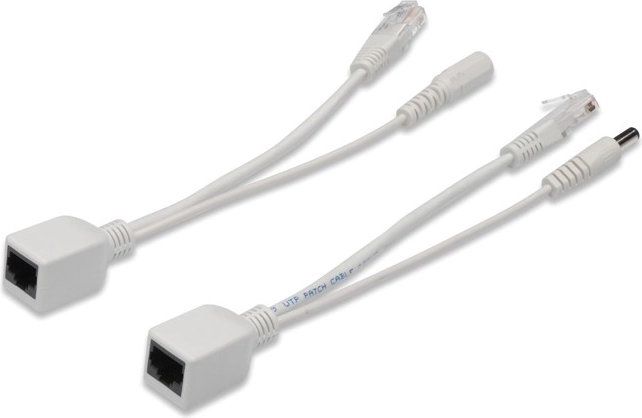 Digitus kit de câbles PoE passifs Fast Ethernet 10/100 Mb/s, DC 5,5 mm/2,1 mm
