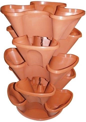 Ensemble de jardinières suspendues en cascade, 5 pièces, diamètre 35 cm, assortiment de couleurs