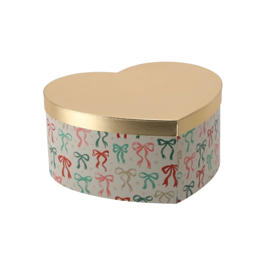 Boîte cadeau de Noël en forme de cœur 26 × 23,5 × 12 cm