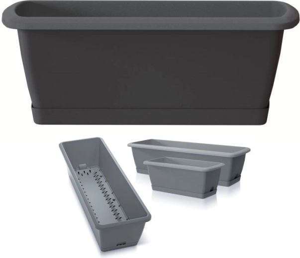 Jardinière avec système d’arrosage intégré anthracite 39,7 cm RESPANA EASYCARE