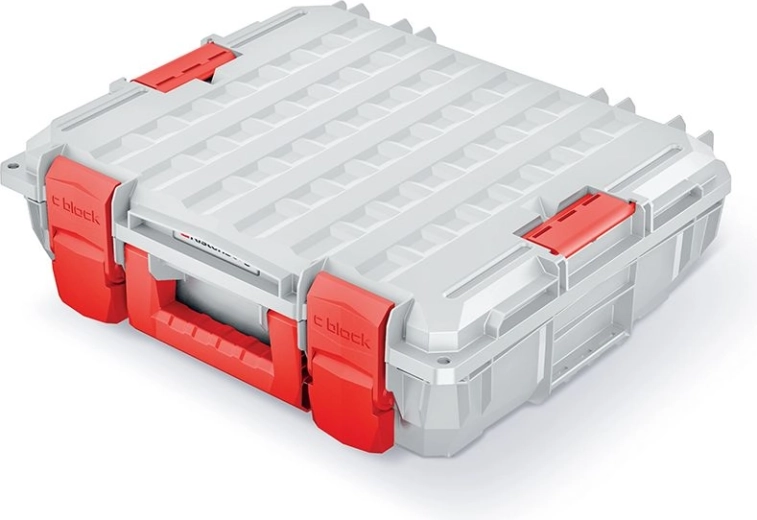 Mallette à outils C Block Pro Limited Edition 45 × 38 × 13,5 cm grise avec mousse de protection
