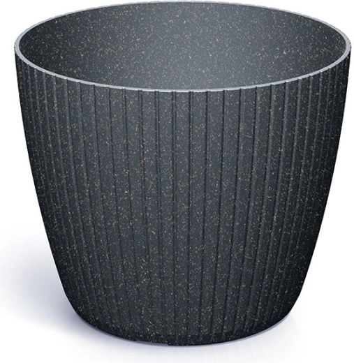 Pot de fleurs Lamia Eco Wood anthracite 13,8 cm