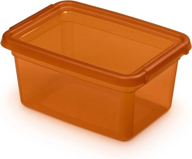 Boîte alimentaire Basestore avec couvercle et clips 1,5 l ambrée