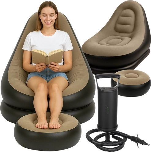 Fauteuil de jardin gonflable Gardlov avec repose-pieds et pompe