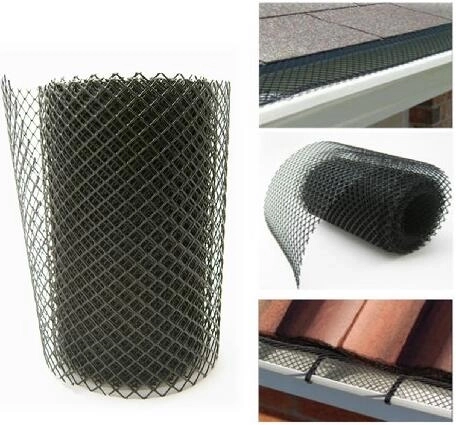 Grille de protection pour gouttière 16 cm x 6 m avec crochets