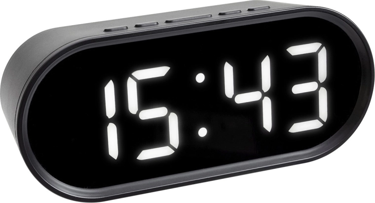 Réveil numérique TFA avec écran inversé et grands chiffres LED blancs