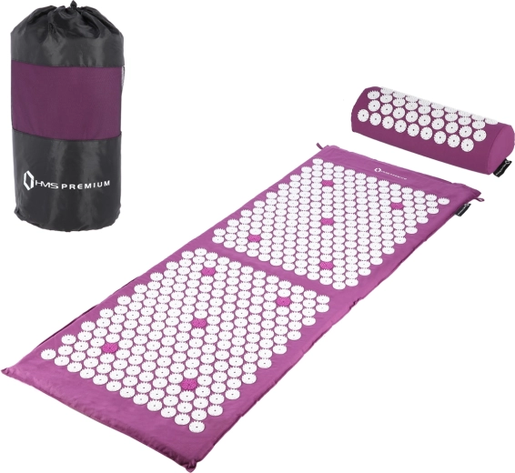 Set d’acupression HMS Premium AKM04 – tapis violet avec coussin et sac
