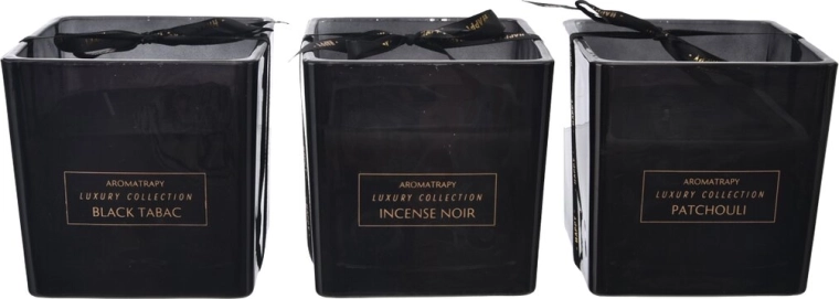Bougie parfumée en verre Black – finition sombre