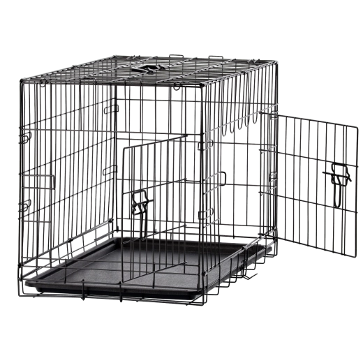 Cage kennel métallique pliable pour chien – taille L 76 × 45 × 51,5 cm