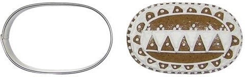 Emporte-pièce en acier inoxydable moka ovale 5 cm