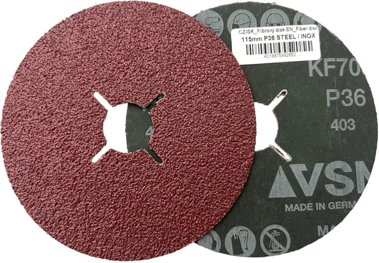 Disque abrasif en fibre 115 mm, grain 40