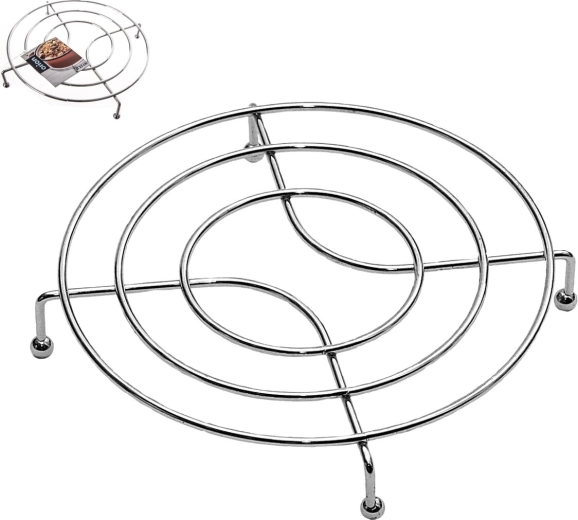 Dessous de plat en métal chromé 22 cm