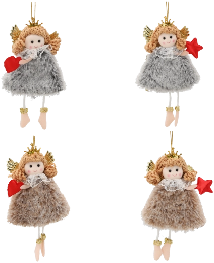 Décoration de Noël suspendue ange 8 × 16 cm