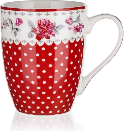 Mug en céramique Rosa 340 ml rouge