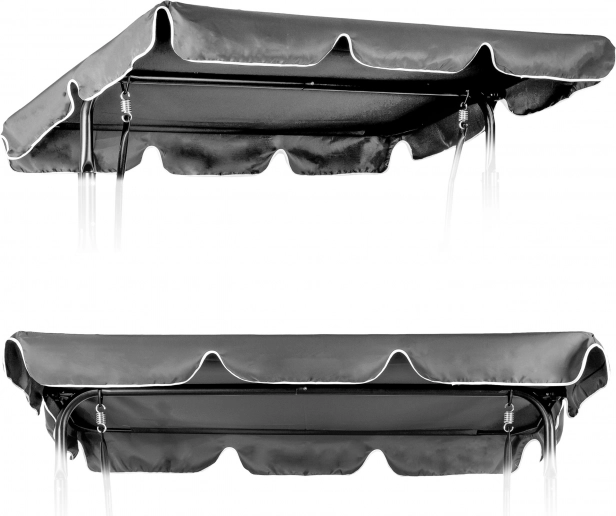Auvent pour balançoire de jardin 200 x 120 cm housse imperméable gris ModernHome