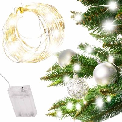 Guirlande lumineuse décorative à fil 5 m 50 LED – Blanc chaud