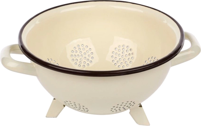 Passoire émaillée 22,5 cm crème SILESIA