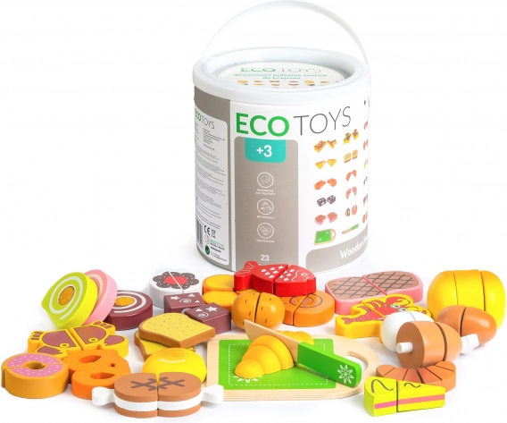 Aliments à découper en bois pour enfants ECOTOYS