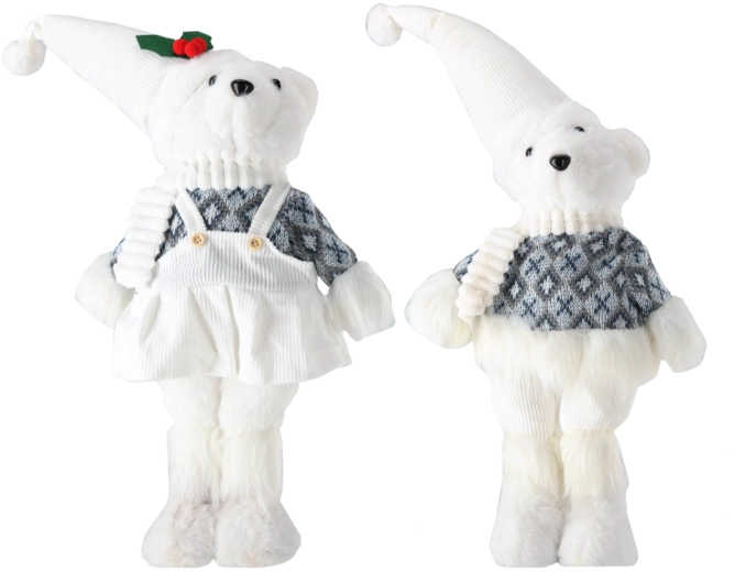 Ours en peluche de Noël 50 cm – garçon ou fille