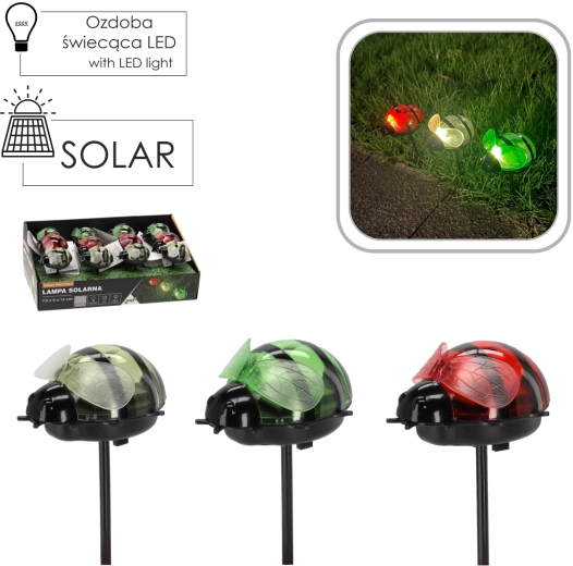 Lampe solaire de jardin en forme d’abeille, blanc chaud