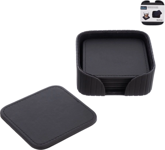Sous-verres Gentleman avec support 10 × 10 cm - 4 pièces