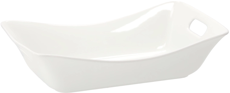 Bol en porcelaine avec poignées 32 × 21,5 × 8 cm