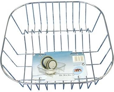 Égouttoir à vaisselle en acier inoxydable 34 × 34 × 12 cm