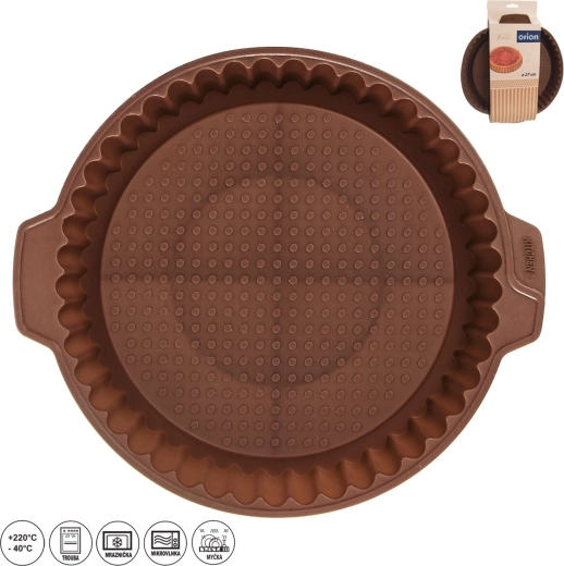 Orion moule à gâteau en silicone 27 cm marron