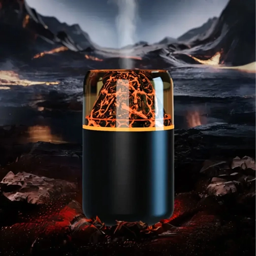 Humidificateur d’air avec LED et effet volcan – aromathérapie et diffuseur de parfums