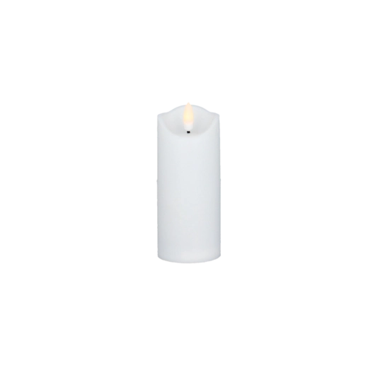 Bougie LED 15 cm avec effet flamme (assortiment de couleurs)