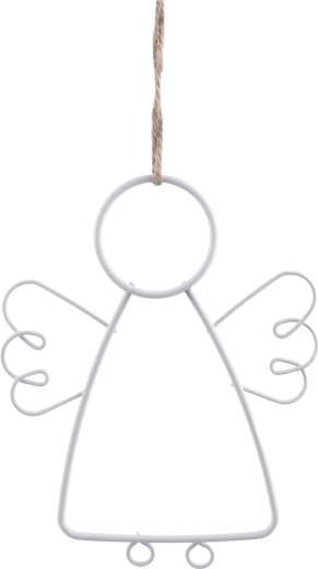 Ange métallique suspendu – décoration discrète