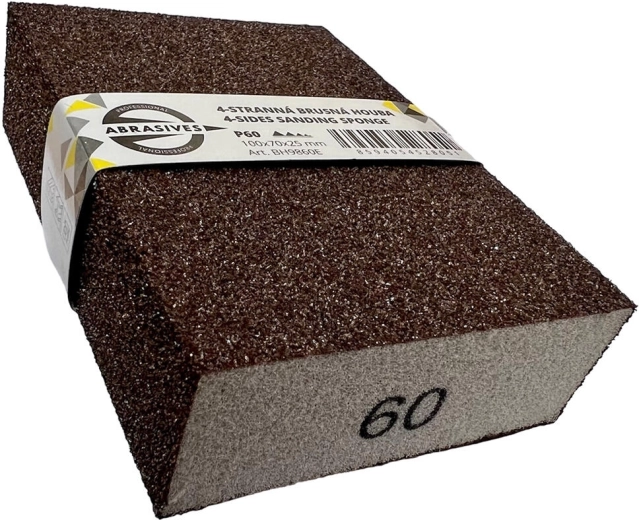 Éponge abrasive quadrilatérale 100 × 70 × 25 mm, grain 40