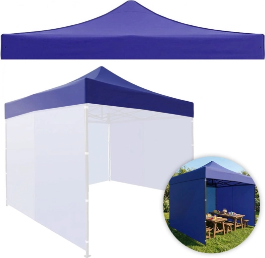 Bâche de toit 3 × 3 m pour pavillon de jardin 420D PVC, bleu, MultiGarden